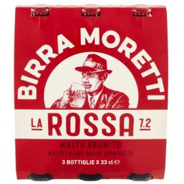 Bere moretti rossa 7,2% alcool, sticla 3buc x 33cl