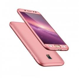 Husa Samsung Galaxy J7 2017 FullBody Rose-Gold acoperire completa  360grade cu folie de protectie gratis