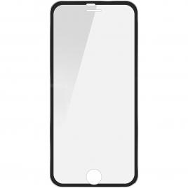Folie de sticla 3D securizata cu rama metalicaBlack pentru Apple iPhone 7 protectie completa margini curbate