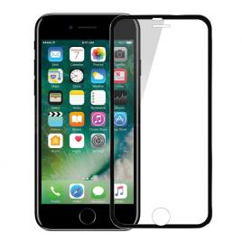 Folie de sticla 3D securizata cu rama metalicaBlack pentru Apple iPhone 7 Plusprotectie completa margini curbate