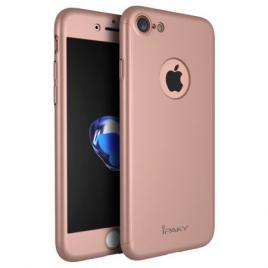 Husa FullBodyiPaky Original Rose-Gold pentru Apple iPhone 8 acoperire completa  360grade cu folie de protectie gratis