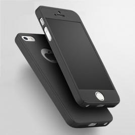 Husa FullbodyBlack pentru Apple iPhone 5 / Apple iPhone 5S/ Apple iPhone 5SE cu Folie de protectie inclusa