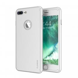 Husa FullbodySilver pentru Apple iPhone 8 Plus acoperire completa  360grade cu folie de protectie gratis