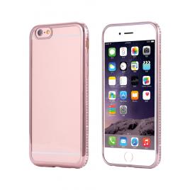 Husaelectroplating Rose-Gold cu diamante pentru Apple Iphone 8
