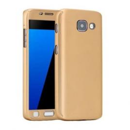 Husa protectie pentru Samsung Galaxy A3(2016) Gold Fullbody fata-spate folie de protectie gratis