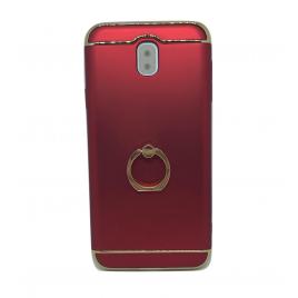 Husa protectie pentru Samsung Galaxy J3 2017 Luxury Red Plated cu Inel de sustinere