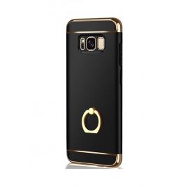 Husa protectie pentru Samsung Galaxy J5 2017 Luxury Black Plated cu Inel de sustinere