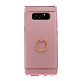 Husa protectie pentru Samsung Galaxy Note 8 Luxury Rose-Gold Plated cu Inel de sustinere