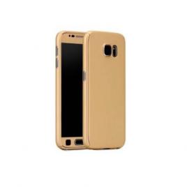 Husa protectie pentru Samsung Galaxy S6 Auriu Fullbody fata-spate folie de protectie gratis