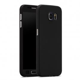 Husa protectie pentru Samsung Galaxy S6 Negru Fullbody fata-spate folie de protectie gratis