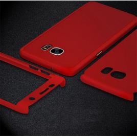 Husa protectie pentru Samsung Galaxy S6 Rosu Fullbody fata-spate folie de protectie gratis