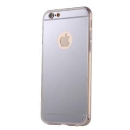 Husa protectie pentru iPhone 7/8 Plus Argintiu perfect fit efect de oglinda si folie sticla gratis