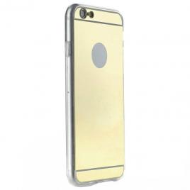 Husa protectie pentru iPhone 7 Plus Auriu perfect fit efect de oglinda si folie sticla gratis