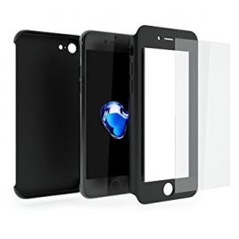 Husa protectie pentru iPhone 8 Negru Fullbody fata-spate cu folie de protectie gratis