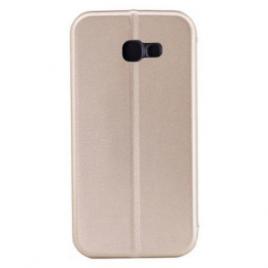 Husa protectie tip portofel pentru Samsung Galaxy J3 (2017) Gold Fine Touch