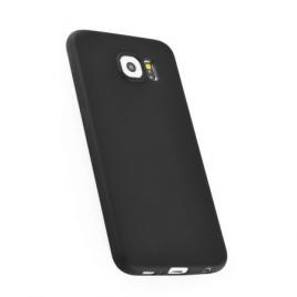 Pachet husa Samsung Galaxy S6 Edgeslim antisoc Black cu folie de protectie gratis