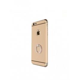 Pachet husa de protectie pentru iPhone 7 Luxury Gold Plated cu Inel de sustinere si folie gratis