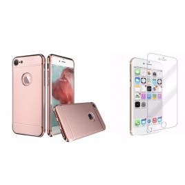 Carcasa cu folie de protectie inclusa pentru iPhone 7 Pro Rose-Gold Gold Plated Perfect Fit