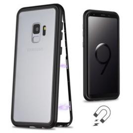 Husa Samsung Galaxy S9 Magnetica Black spate de sticla securizata premium + folie de protectie ecran gratis