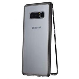 Husa protectie pentru Samsung Galaxy Note 8 Magnetica Negru cu spate de sticla securizata premium + folie de protectie ecran gratis