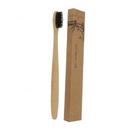Pachet 2x Periuta de dinti din bambus cu ioni carbune activat - curata detoxifiaza si are efect de albire 100% Naturala