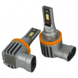 Set 2 becuri auto H27 LED  4000 lumen 6000k