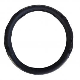 Husa volan Siegbert din piele ecologica negru cu gri marimea M