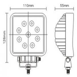 Proiector LED 27W 12/24V CH006-27W Flood Beam 60°