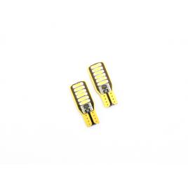 Set becuri T10 CANBUS NON POLAR 12 SMD 7020 12V ALB