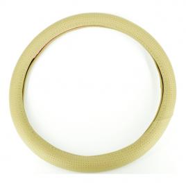 Husa volan imitatie piele 5012 marime M 37-39 cm bej Perforata