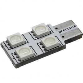 Set 2 becuri  LED T10 4 SMD 5050 12V ALBASTRU