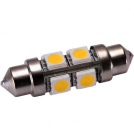 Set 2 becuri 8 LED SMD SOFIT 39MM 5050 12V ALBA 360°