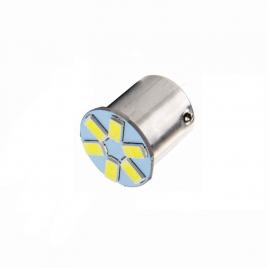 Set 2 becuri LED BA15S 6 SMD 5730 12V ALB