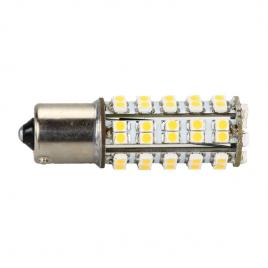 Set 2 becuri LED BA15S 68 SMD 3528 12V ALB CALD 3000K