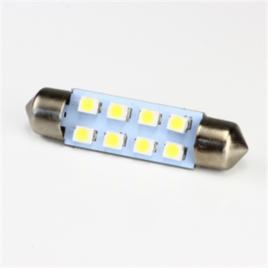 Set 2 becuri LED SOFIT 42MM 8 SMD 3528 12V ALBA