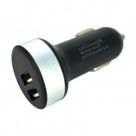 Incarcator telefon Leo auto USB 2.1A si voltmetru