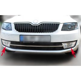 Set 2 ornamente cromate pentru proiectoare SKODA OCTAVIA III 2013-2016