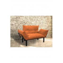 Canapea fixa cu 2 locuri Ada portocaliu125*60 cm
