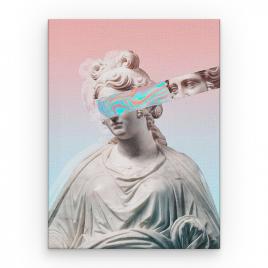 Tablou Canvas Arta Moderna - Bust Retrowave Aesthetic, 80 x 50 cm