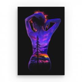 Tablou Canvas Bodyscape - Apus Montan, 80 x 50 cm