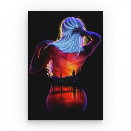 Tablou Canvas Bodyscape - Apus in Londra, 60 x 40 cm