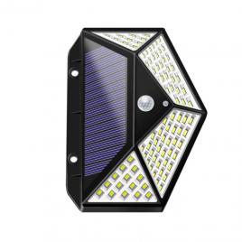 Lampa Solara pe Senzor De Miscare cu 114 de LED-uri,  raza 120 Grade, Baterie 1800 mAh Dgm