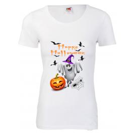 Tricou dama happy Halloween alb 2XL