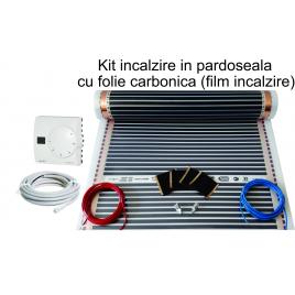 Kit 9mp incalzire pardoseala cu folie carbonica 130W/mp + termostat analogic