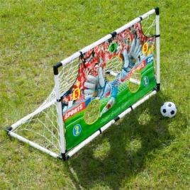 Set joc de fotbal pentru copii cu poarta cu plasa si minge, dimensiune poarta 119x71x56cm