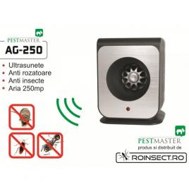 Aparat Cu Ultrasunete Impotriva Soarecilor, Gandacilor Si Altor Insecte Taratoare - Pestmaster AG250 - 250 Mp