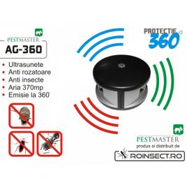 Pestmaster AG 360-Aparat Cu Ultrasunete Impotriva Rozatoarelor Si Gandacilor. Acoperire 370 Mp