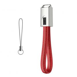 Cablu breloc pentru incarcare telefon iphone rosu