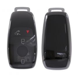Husa cheie smartkey mercedes benz 3 butoane neagra tpu+pc model nou