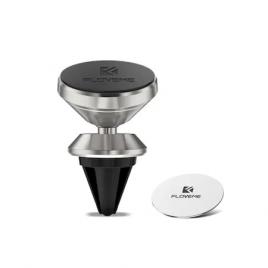 Suport auto magnetic de telefon grila ventilatie argintiu rotatie 360 grade aliaj aluminiu premium